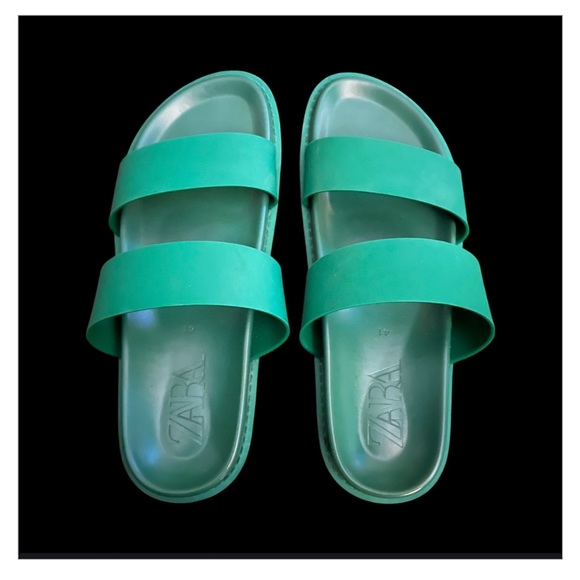 ZARA DOUBLE STRAP FLAT SANDAL - Picture 1 of 16